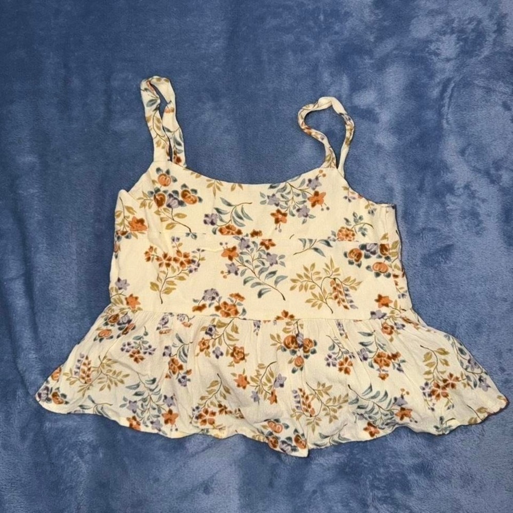 Caramelo Kids cream floral babydoll top size 3‎